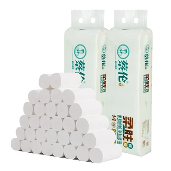 

Toilet Paper Roll Tissue Roll Superior Original Wood Pulp 14 Volumes 4 Layers Domestics Use No Core Toilet Paper
