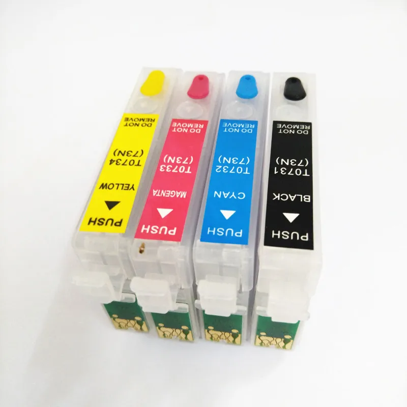 

einkshop 73N T0731N T0731 Refillable Ink Cartridge For Epson Stylus T30 TX203 TX510F TX210 CX5900 T40W TX205 TX209 TX409 Kit