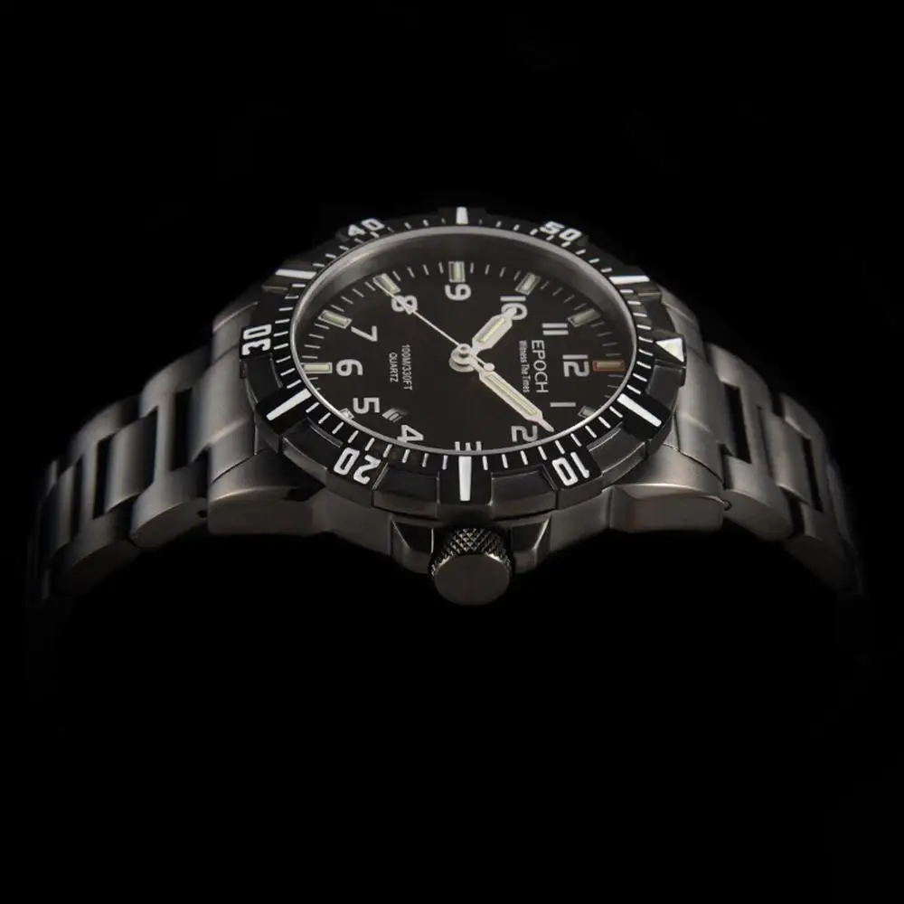 Мужские военные наручные часы, мужские тритиевые часы EPOCH sport T25 светящиеся водонепроницаемые наручные часы Мужские Аналоговые erkek kol saati 6020G