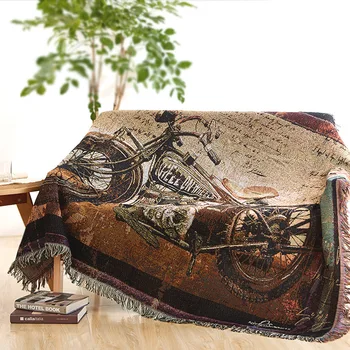 

2018trend Thomas Kinkade Oil Painting Tapestry Village Motorcycle Men Sturdy Gloves Quality Wall Covering Cloth Decorative Cloth