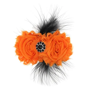 

Chiffon Flower Sun Diamond Feather Baby Clip Headwear Halloween Headband For Girls Hair Accessories Holiday Party