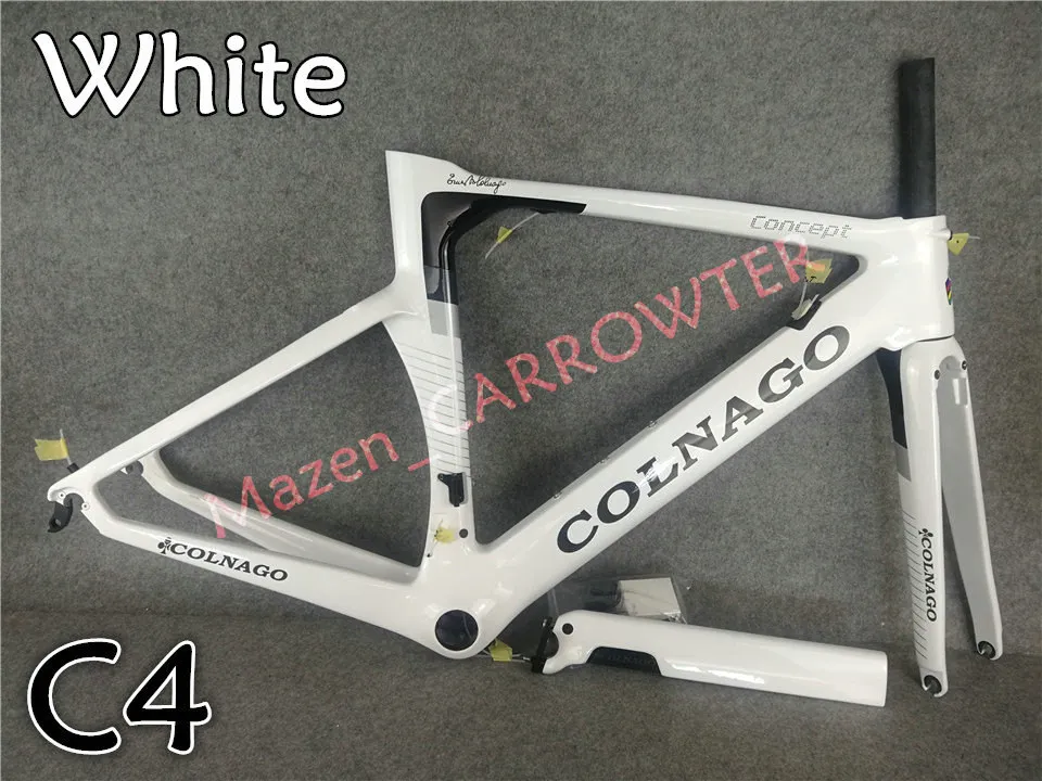 Top Black on Black UD Matte Colnago CONCEPT carbon road frames+Handlebar+Saddle+bottle cages 50mm carbon wheels Novatec A271 hubs 25