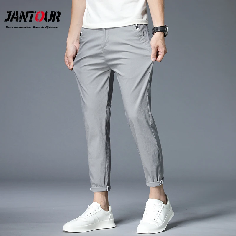 メンズスリムフィットサマーパンツ 足首までの長さのパンツ ファッショナブルなレジャーウェア 多用途のレングレーとブラック グリーン 新しいコレクション Skinny Pants Aliexpress メンズスリムフィットサマーパンツ 足首までの長さのパンツ ファッショナブルなレジャーウェア 多用途のレングレーとブラック グリーン 新しいコレクション Skinny Pants Aliexpress