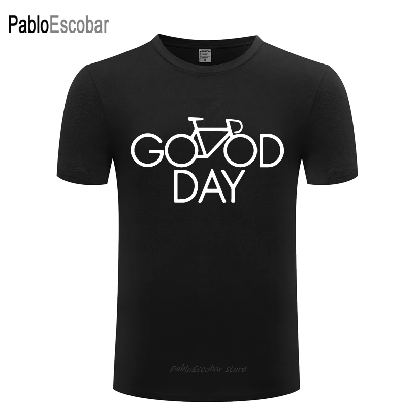 Новинка Мужская футболка Good Day shubuzhi повседневная хлопковая с коротким рукавом и