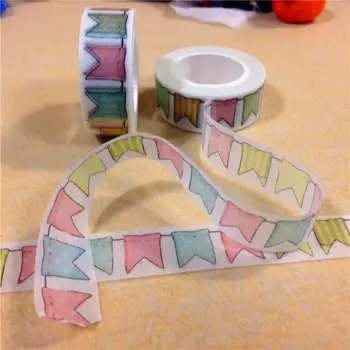 

KK1513 colorful flags and paper tape 1.5CM * 10M Z4A7 Z5G5