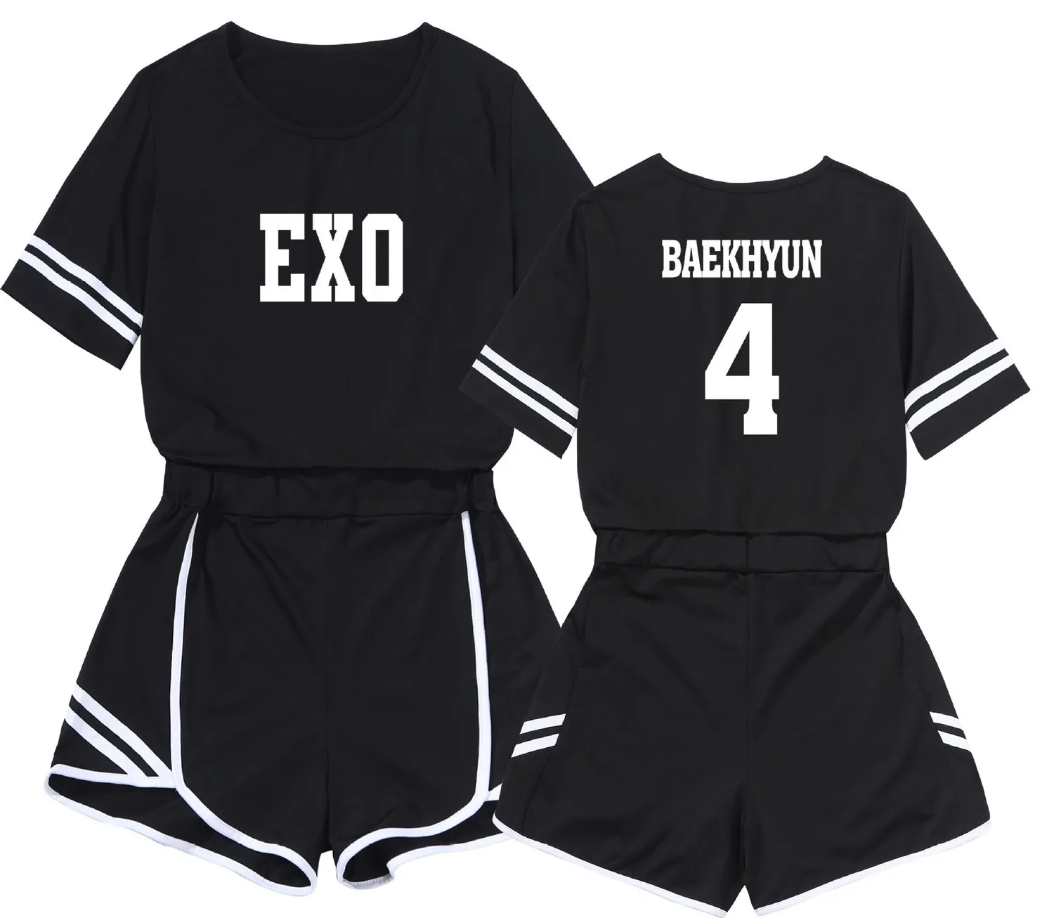 

Exo Motion Suit 2020 Summer Two Piece Set Women New Pattern Suit-dress High Waist Casual Loose Gym Sport Fitness Lady Home Suit