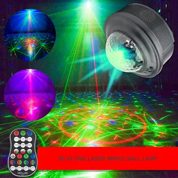 

Led RGB Mini Stage Light DJ KTV Disco Laser Light Magic Crystal Ball Lamp 10W Laser 90 Patterns Waterproof