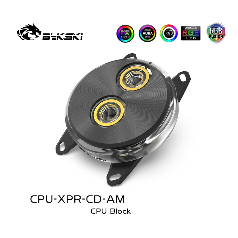 BYKSKI водный холодный блок для AMD Ryzen 7/Ryzen 5/Ryzen 3/AM4/AM3 +/AM3/AM2 +/AM2/FM2 +/FM2/FM1 медный радиатор