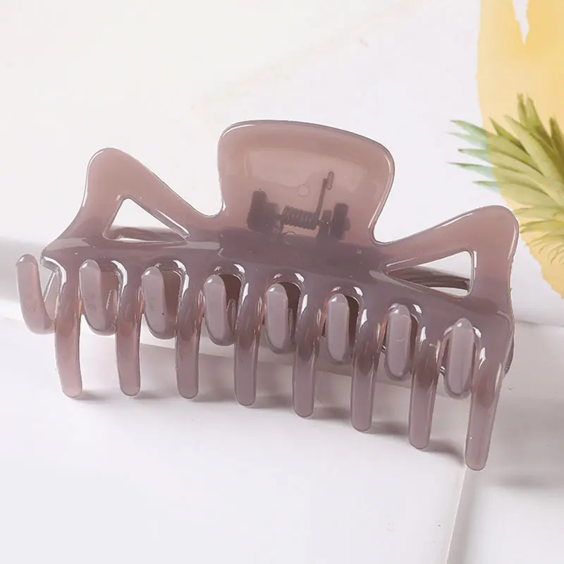 hair clips for long hair Hot Sale Solid Color Claw Clip Large Barrette Crab Hair Claws Bath Clip Ponytail Clip For Women Girls Hair Accessories Gift head accessories female Hair Accessories