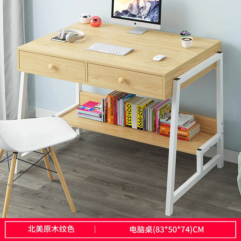 Style B 83CM Настольный стол простой и современный домашний стол для спальни простая книжная полка комбинированный Письменный Стол Офисный Компьютерный Стол - Цвет: Style B 83CM