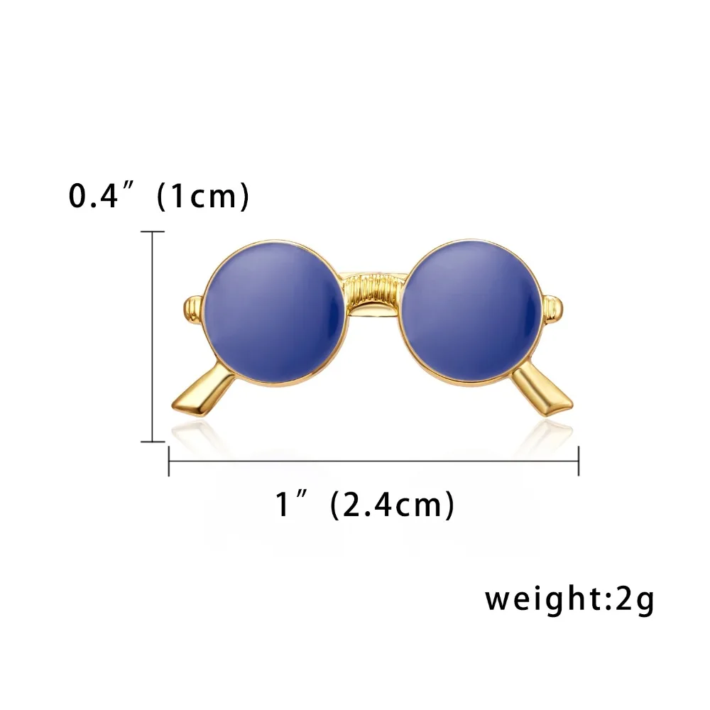 Fashion Glasses Sunglasses Frame Openwork Scissor Badge Small Brooch Pin Suit Dress Shirt Collar Women Men Clothing Accessories