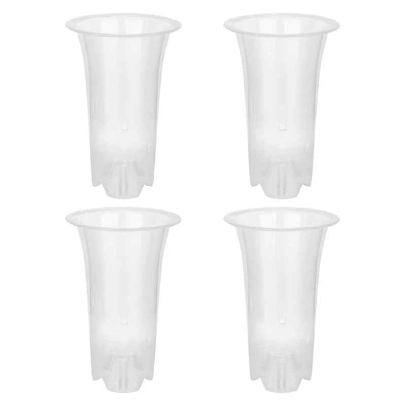 vaso de plástico para plantar flores de orquídea, 8 peças