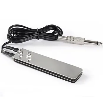

Tattoo Foot Pedal Switch Stainless Steel Footpedal Extra Long Clip Cord For Tattoo Power Supply Machine Silver & Black