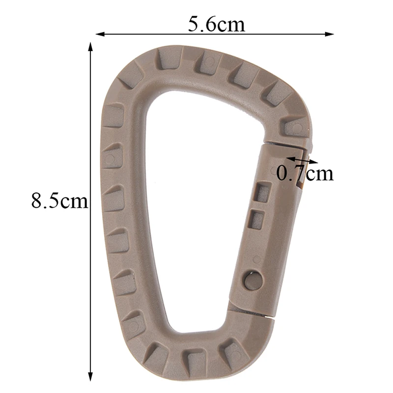 Climbing Carabiner 5Pcs Carabiner Plastic Key Chain Buckle D-Ring Hook Hanging Snap Clip Travel Kit Climbing Outdoor Camping Hiking Tool