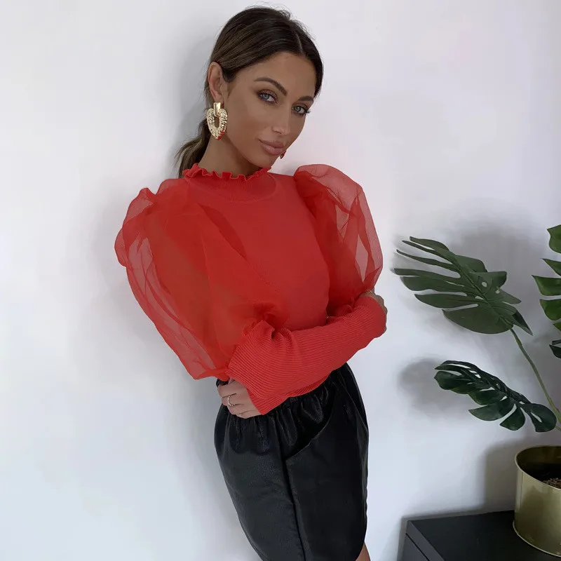 puff long sleeve shirt women15