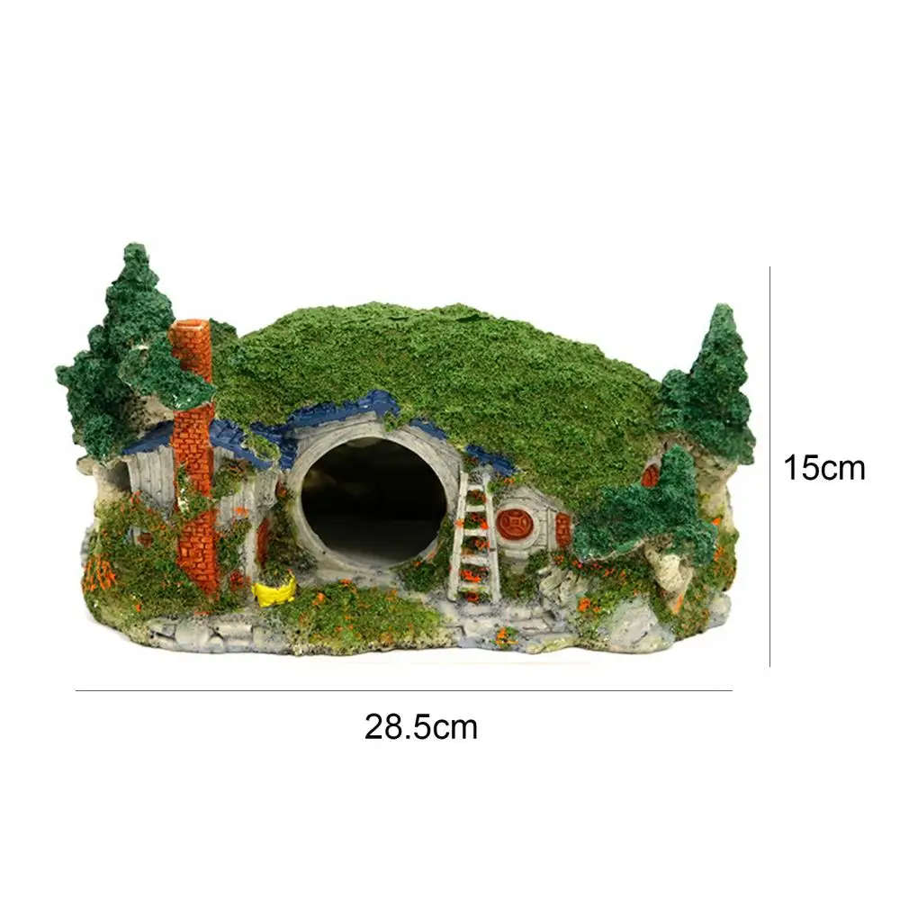 Reptile Shrimp Cave Landscaping Shelter House Aquarium Fish Tank Decor Ornament