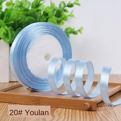 10mm Satin Ribbon - 25 Yards of White, Red, and Pink for DIY Crafts and Sewing Projects (Sky blue)