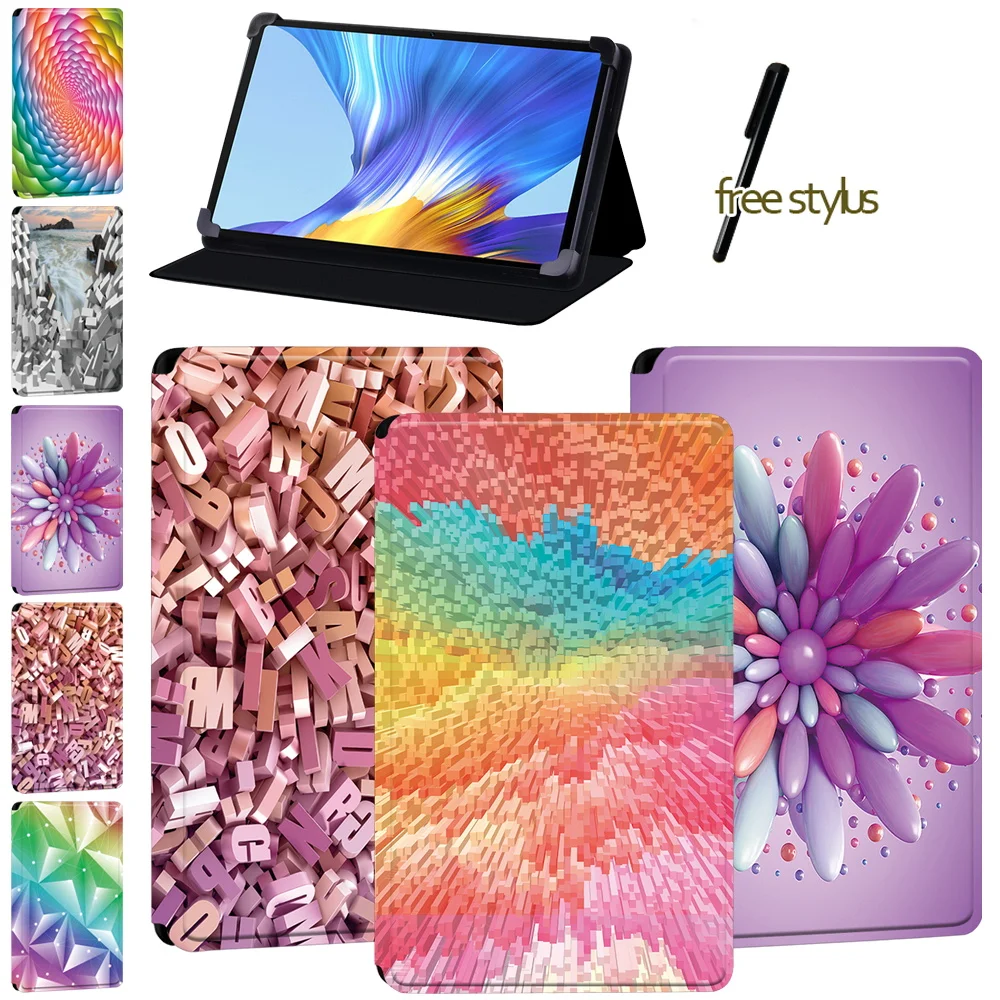 

Кожаный чехол-книжка для планшета Huawei Enjoy Tablet 2 10,1/MatePad(Pro 10,8/T8)/MatePad (10,4/10,8)/Honor V6 с 3d-рисунком