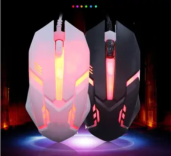 

Ergonomic USB Wired Mouse 7 Colors LED Light With Backlight 3D Roller 2000 DPI Gaming Mice S1 Silent Mause For PC Laptop