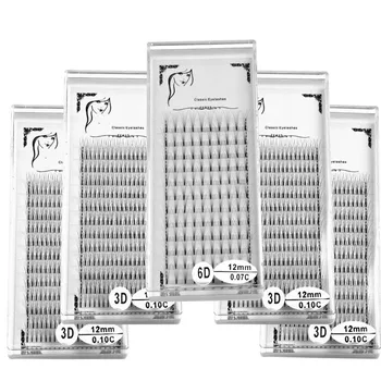 

New 3D4D5D6D10D C/D Lashes Premade Russian Volume Fans 3D Mink Eyelashes short Stem Lash Pre made Eyelash Extensions Supplies