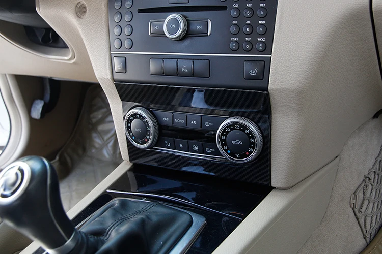Углеродное волокно ABS для Mercedes benz GLK Class X204 2008-2012 Автомобильная центральная консоль кондиционер вентиляционная рама отделка Аксессуары