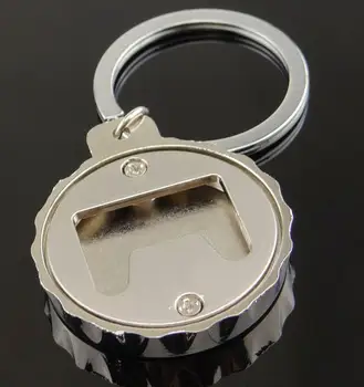 

200pcs Wall bottle Opener Key Chain Gift Beer Bottle Round Cap Cover KeyChain for bar party