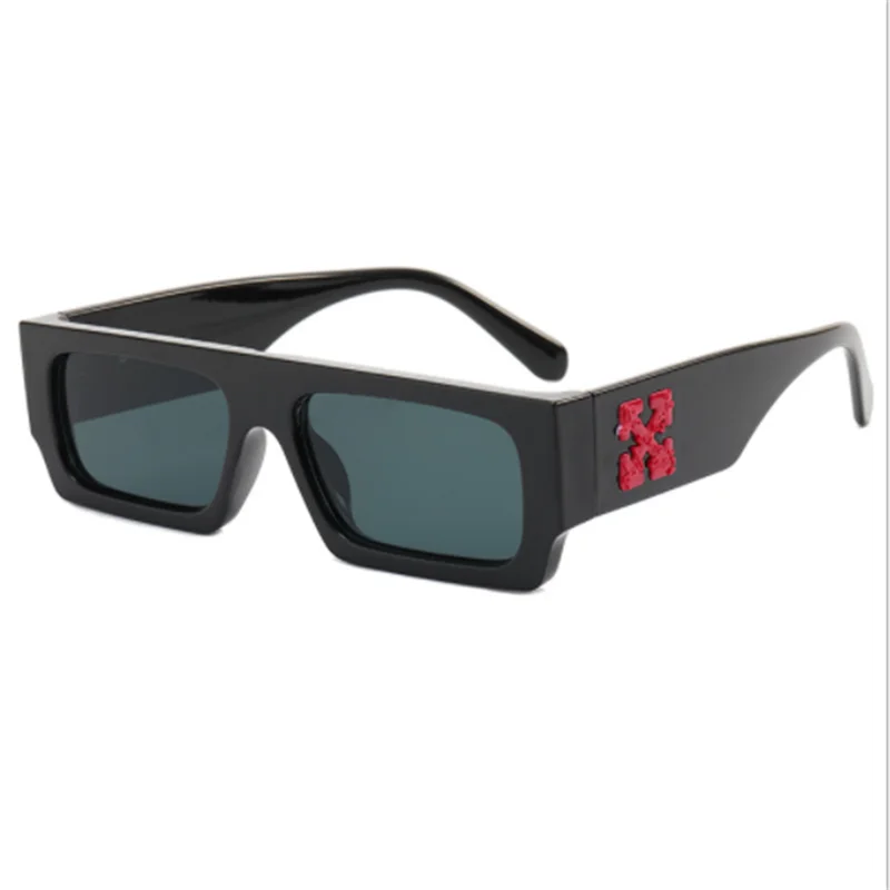 X printed square small frame sunglasses Hip Hop Street style eyewear designer sun visor UV400 best sunglasses for women