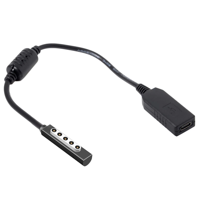 Топ Тип C Usb 3,1 Usb-C Женский Dc 12V To Surface Pro 1 Pro 2 зарядное устройство адаптер преобразователь кабельного разъема черный