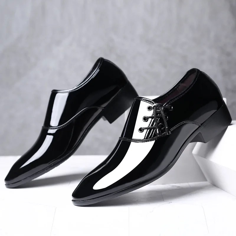 Модельные туфли; мужские туфли-оксфорды из лакированной кожи; Мужские модельные туфли; деловые туфли; мужские оксфорды из кожи; Zapatos De Hombre De Vestir; официальная обувь; 89