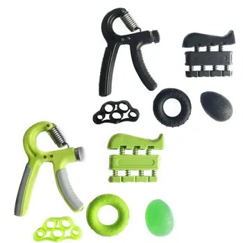 

Hand Grip Strengthener Workout Kit Adjustable Hand Gripper Ring Finger Exerciser Band for Rehabilitation and Stress Relief Ball