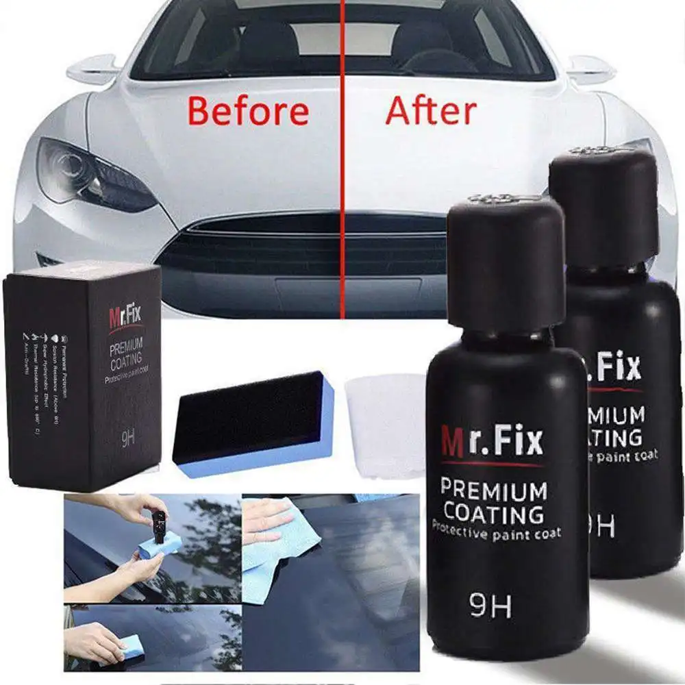 9H Liquid Nano Ceramic Car Glass Coating Super Hydrophobic Anti-scratch Polish