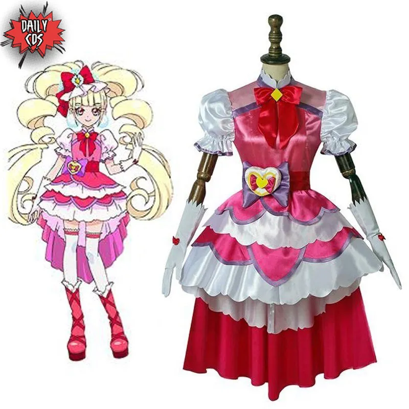 HUGTTO Pretty Cure Косплей Aizaki Emil Ruru Amour костюм macher карнавал Хэллоуин на заказ полный