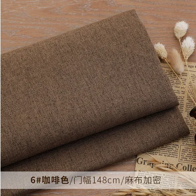 Sofa Fabric Cotton Linen Coarse Linen Thicker Fabric Plain Linen Fabric Solid Color Fabric,for Dust-proof and Tablecloth By The Yard