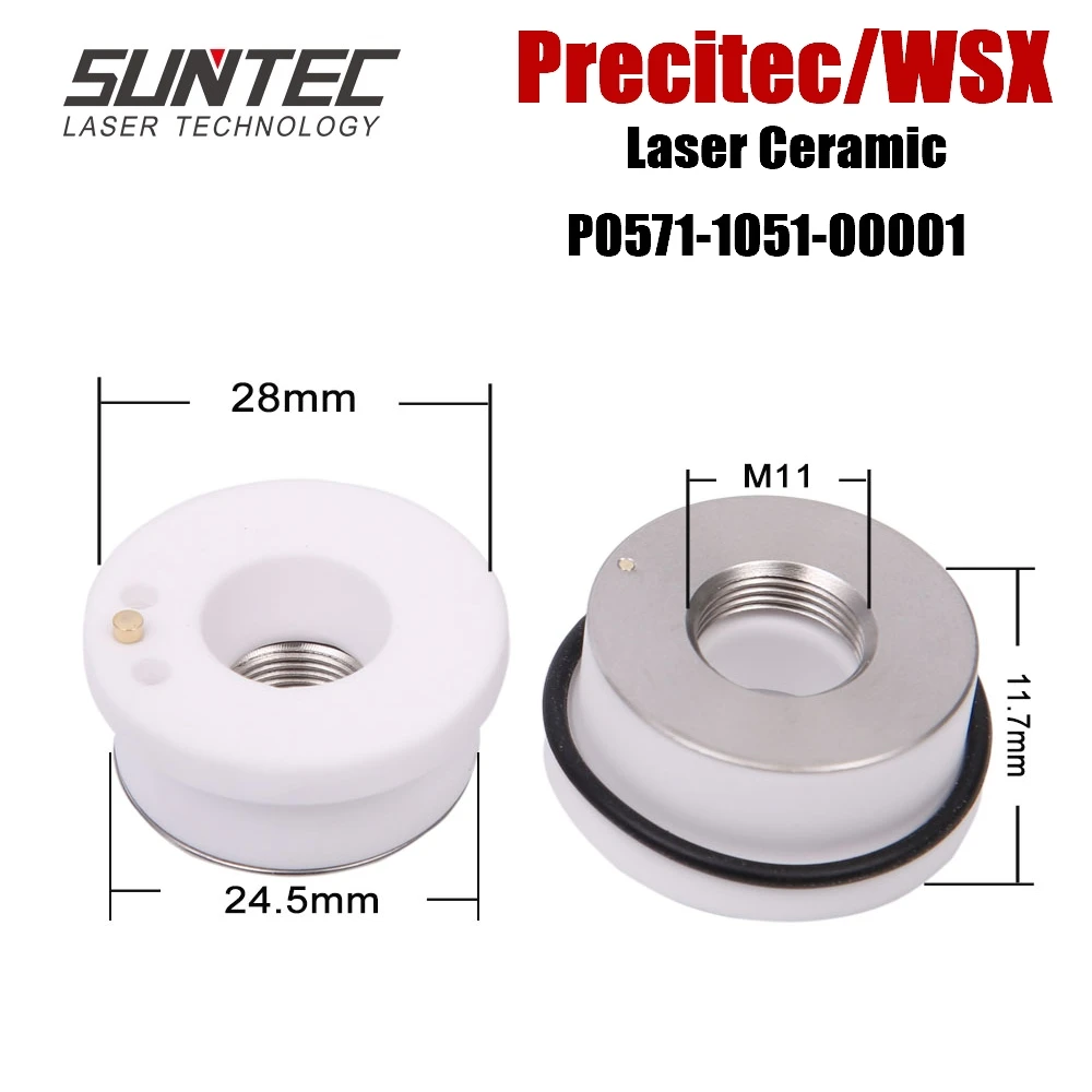 Suntec 28/32mm Precitec/WSX/Raytools ceramic laser nozzle holder ceramic part for Fiber Laser Cutting Machines