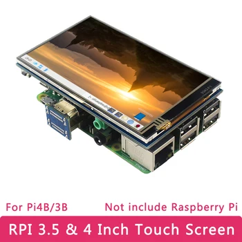 4 Inch or 3.5 Inch Raspberry Pi 4 Touch Screen 800x480 Backlight Adjust LCD Display wih Audio for Raspberry Pi 4B/3B+/3B PC 1