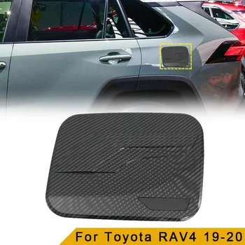 

For Toyota RAV4 2019-2020 Fuel Oil Tank Cap Trim Carbon Fiber Style Car