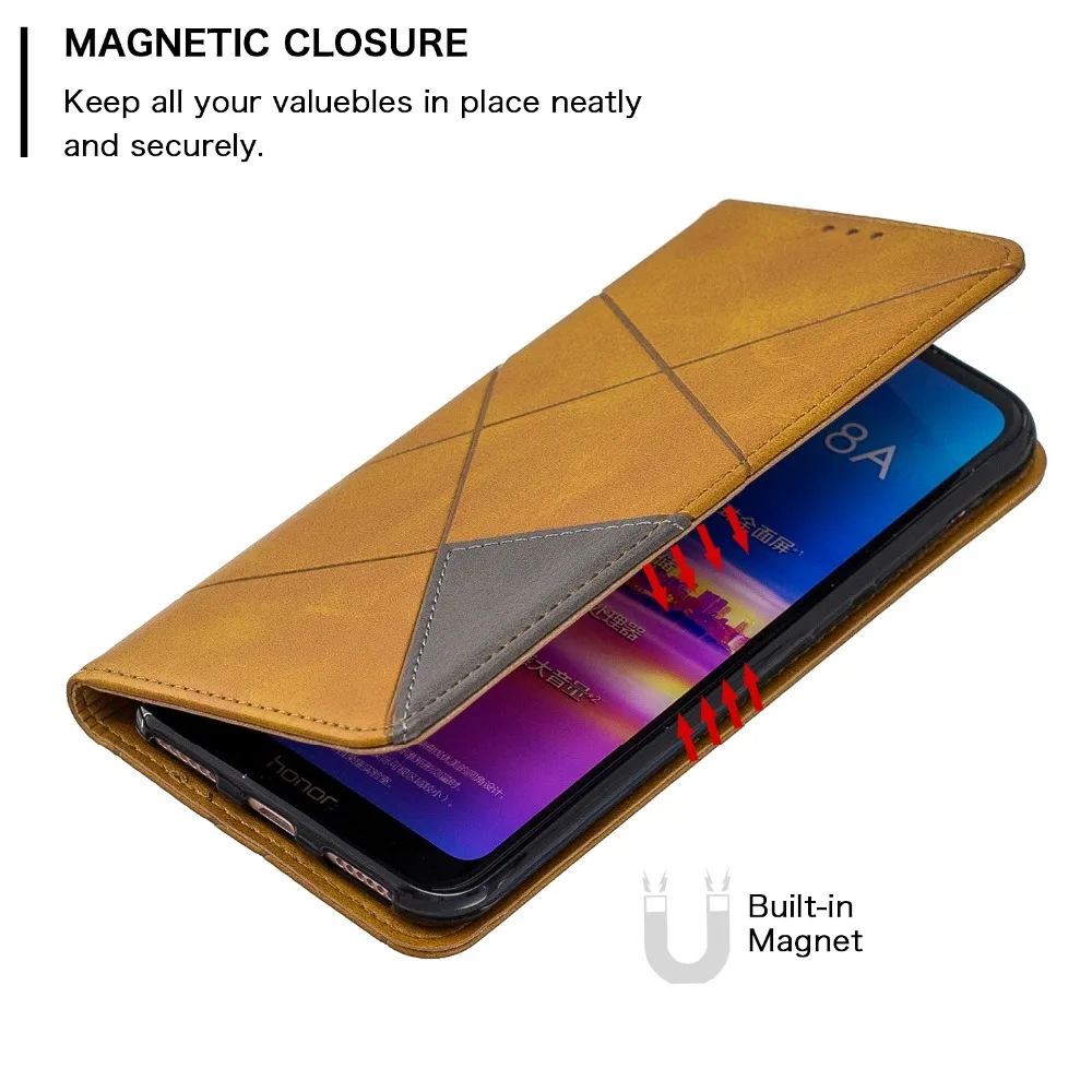 Flip Case For Huawei Y5 Y6 Pro Y7 Prime Y9 Prime Honor 7A Pro 7C 8A 8S 9X 10i Lite PU Leather Wallet Cover Coque Case