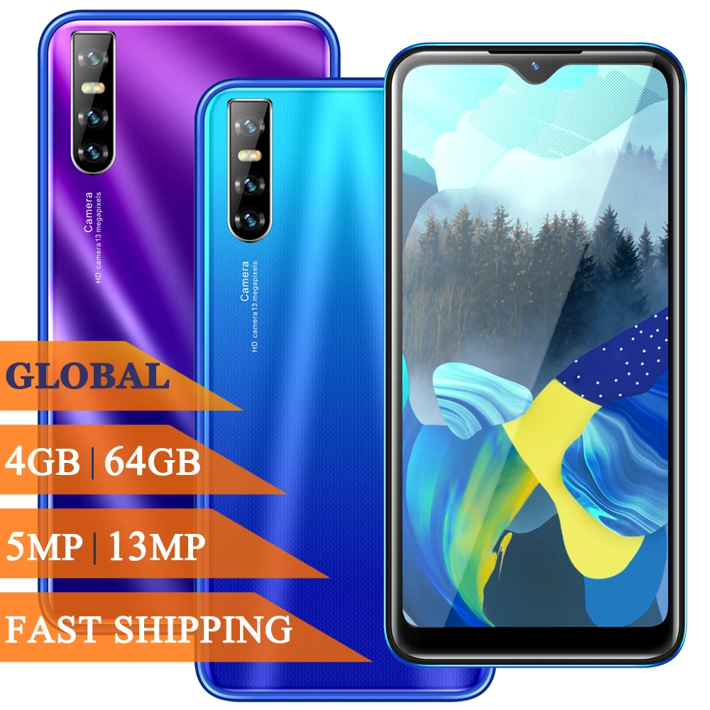 dual sim international unlocked cell phones Smartphone Note 9 Pro lte 4G RAM 64G ROM 6.26 inch Face ID Waterdrop Screen Unlocked Cellphones Android Mobile Phones Cell Phone best cell phone brand for gaming