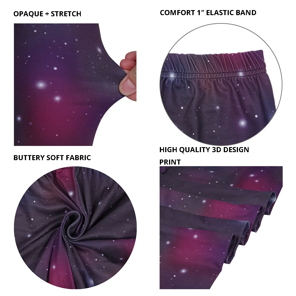 galaxy printed leggings for women  (2)