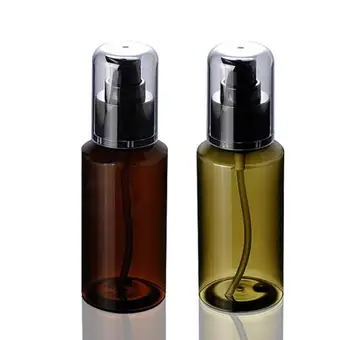 

100ml Empty Amber Pet Lotion pump Bottle 100cc Green Plastic Container With Pump Cosmetic Container SN315