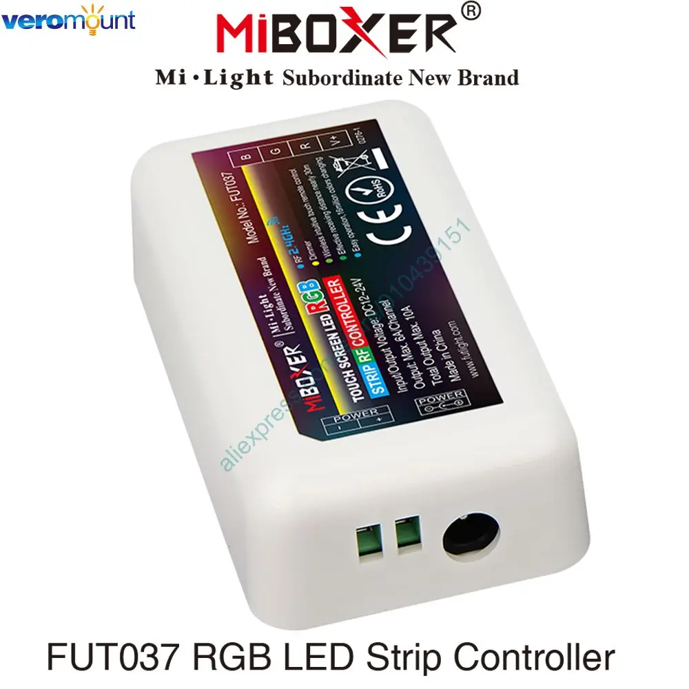 Miboxer FUT037 4 зоны беспроводной DC12V 24V 10A RGB Светодиодная лента управления ler 2 4G RF