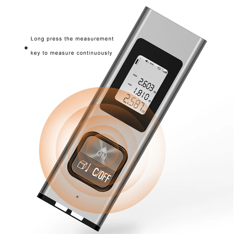 JRTMFG New Laser Rangefinder 40m Mini USB Aluminum Alloy Materia Laser Distance Meter Laser Tape Measure Range Finder LA01 JRTMFG New Laser Rangefinder 40m Mini USB Aluminum Alloy Materia Laser Distance Meter Laser Tape Measure Range Finder LA01