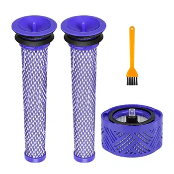 

Post Motor Filter + 2pcs Pre Filters + Cleaning Brush for Dyson V6 Cordless Vacuum Cleaner