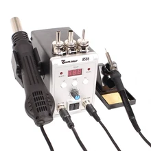  8586 760W 220V 2 in 1 Soldering Station Hot Air Gun Solder Iron SMD BGA Rework Desoldering Welding Repair Tools 