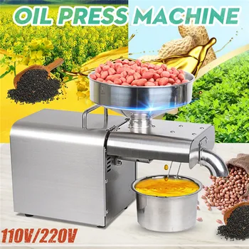 

220V/110V Household Oil presser Stainless steel Oil press machine EU/US Plug Peanut Olive oil maker use for Sesame Almond Walnut