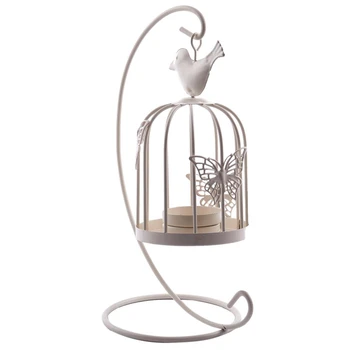 

Vintage Decor Candle Holders Candelabra Bird Cages Candlesticks Decorative For Home Decoration White
