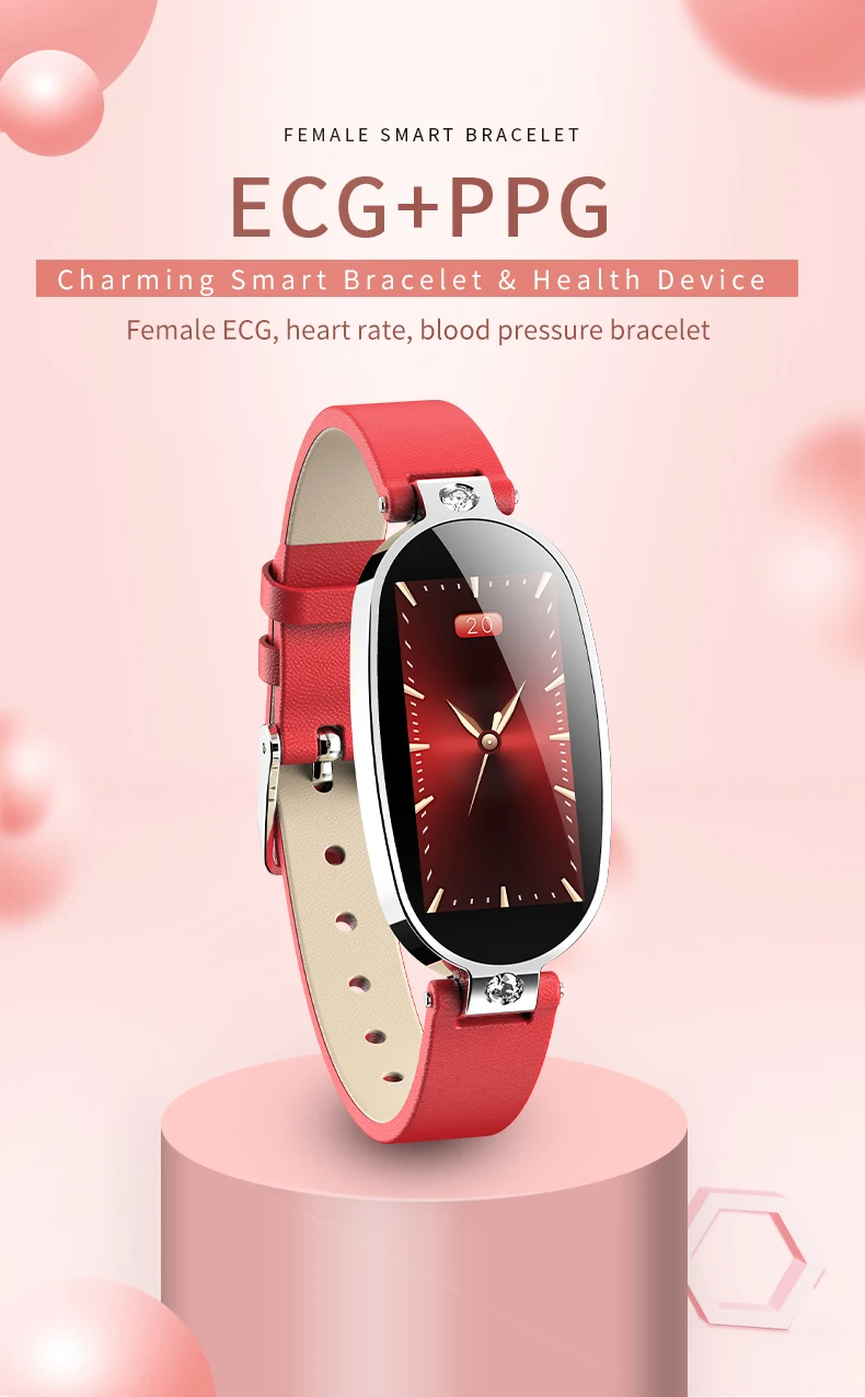 TKYUAN B79 Смарт часы для женщин PPG + ECG Дамский умный Браслет монитор сердечного ритма