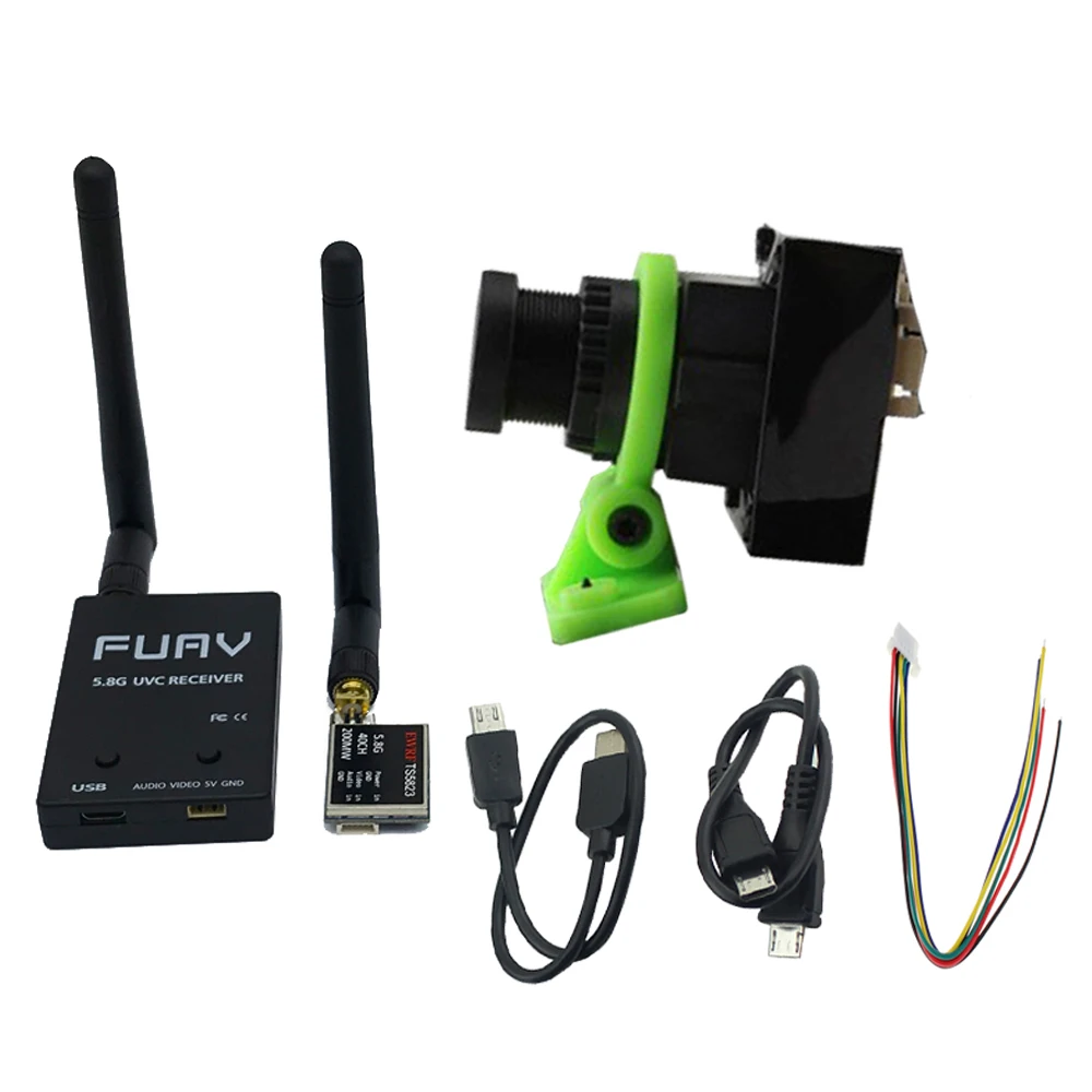 Приемник 5 8G FPV UVC передача видео OTG VR Android телефон + 200 МВт передатчик TS5823 1000TVL камера
