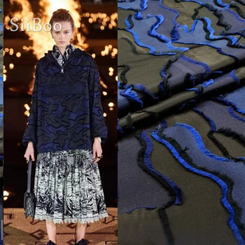 

American camouflage cutting motif style green blue brocade fabric for women spring windbreaker pants telas tissu tecido SP6043