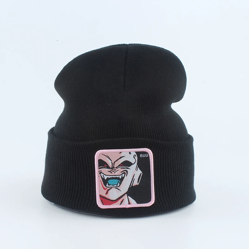 Мультфильм вышивка хип хоп Skullies Beanies для мужчин Женская Зимняя кепка теплая вязаная шапка Gorros Прямая поставка